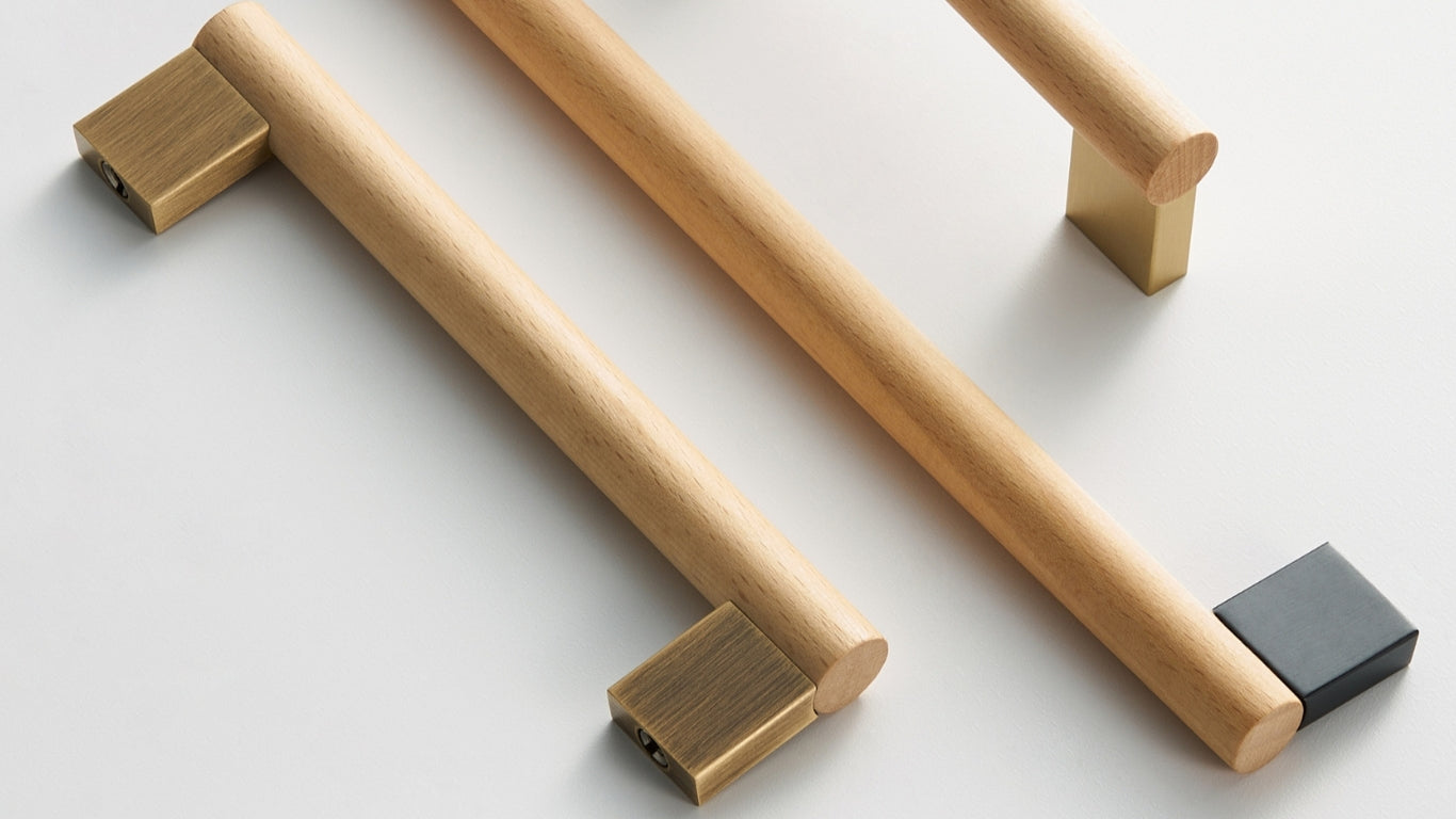 Handtag CH076 | Bokträ + Nickel