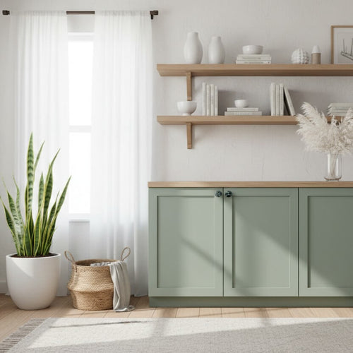 Knob DR101 | Marble | Green Flower 