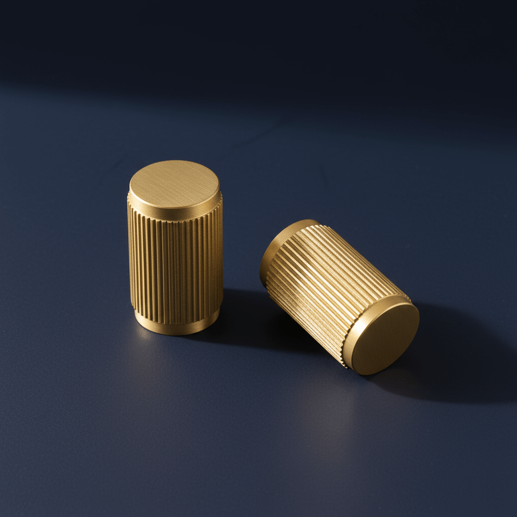 Knob 3100 | Ribbed | Brass