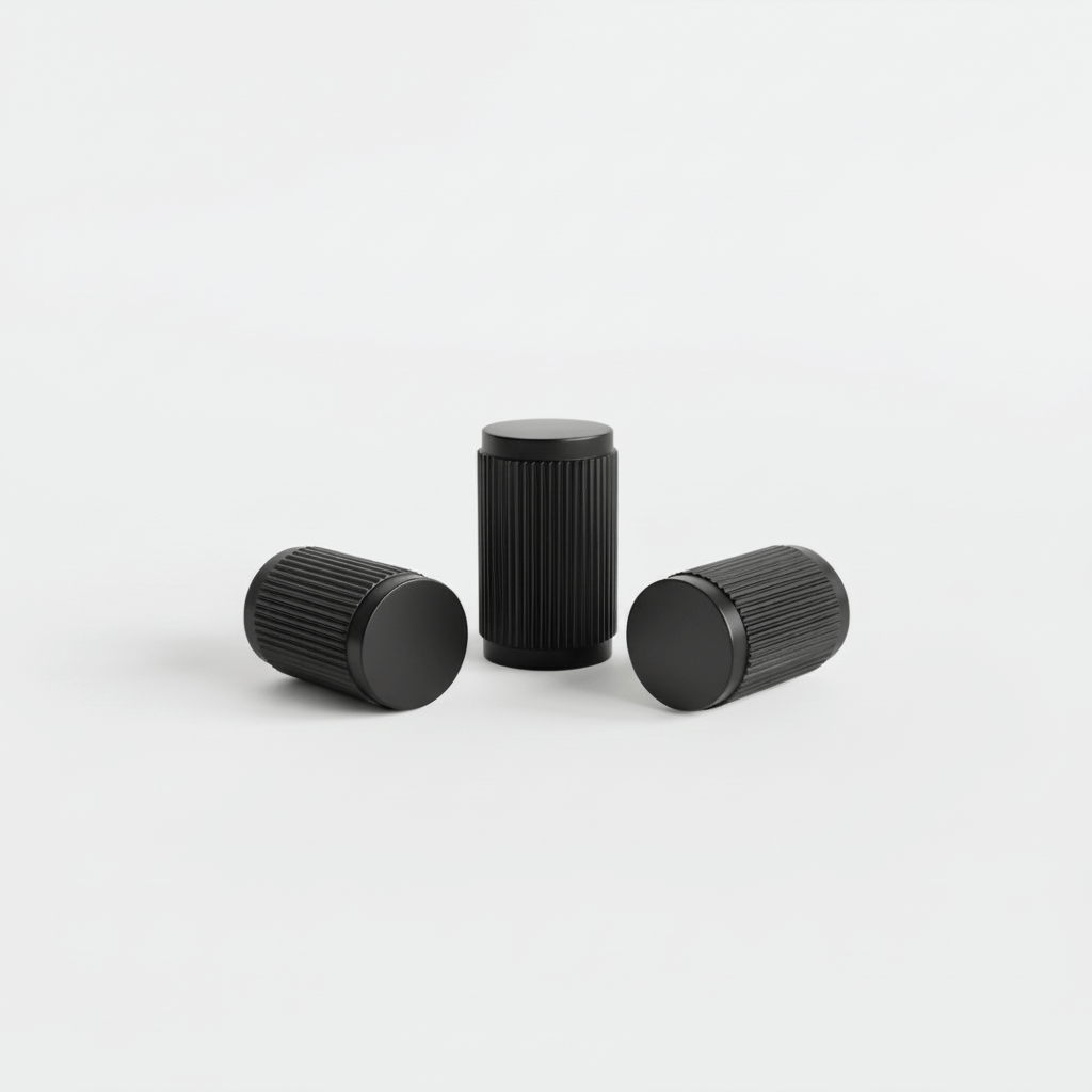 Knob 3100 | Ribbed | Black