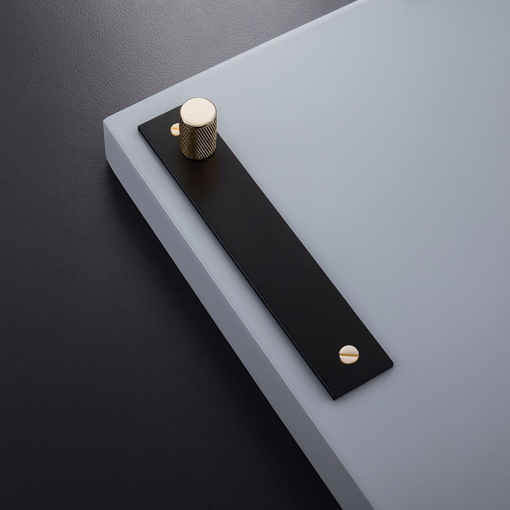 Maniglia 5005 | Zigrinata | Ora + Nero