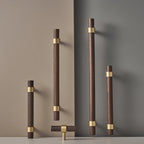 Handle CH025W | Walnut + Brass
