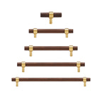 Handle CH025W | Walnut + Brass
