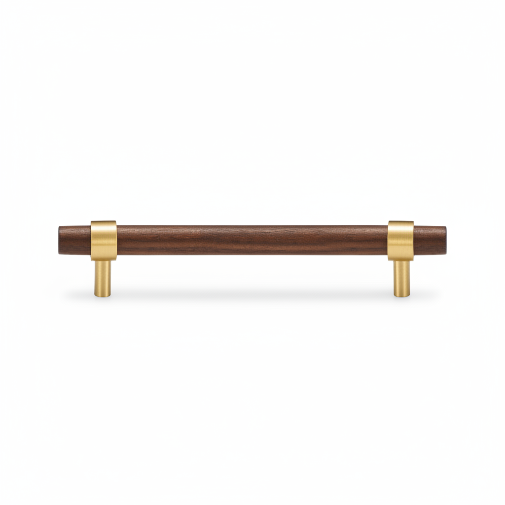 Handle CH025W | Walnut + Brass