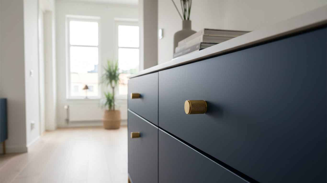 Knopf CH035 | Gerändelt | Messing