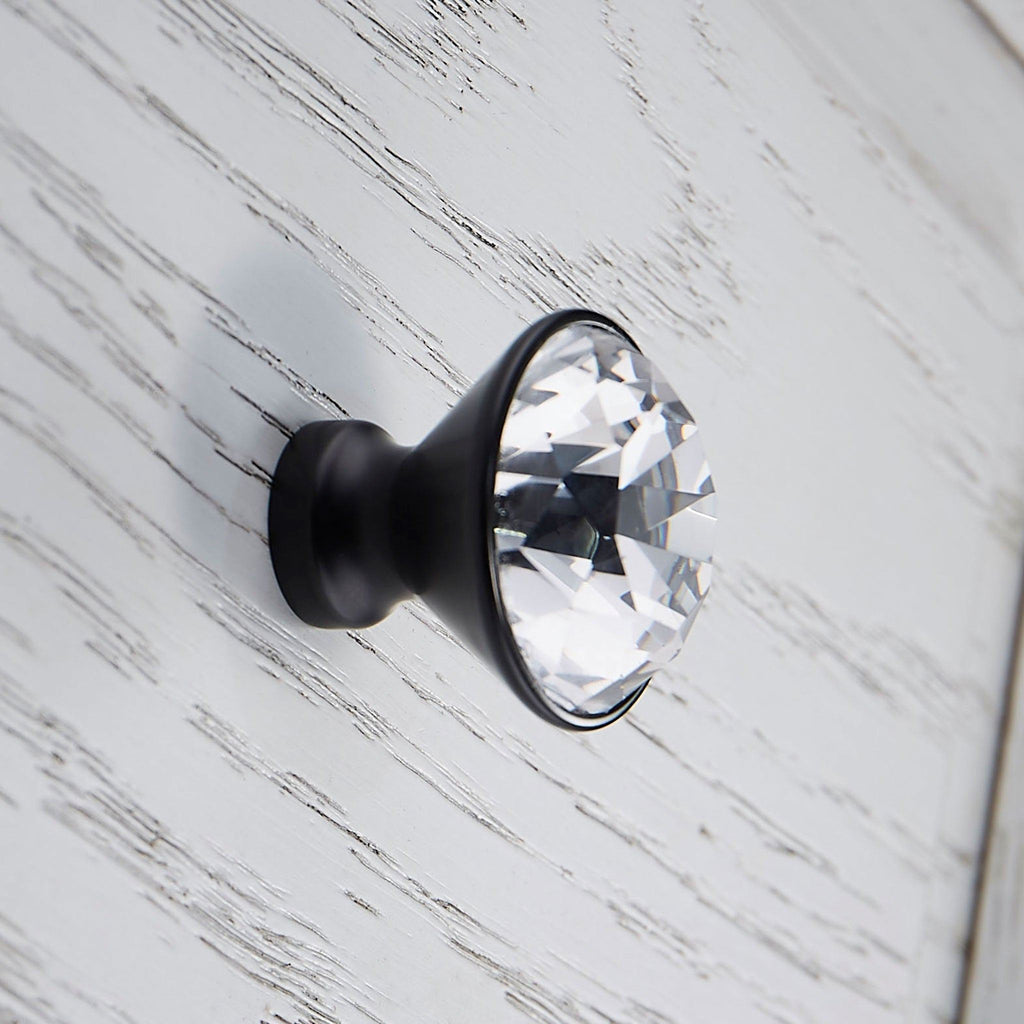 Knopp 1044 | Kristall | Svart - Dooroom